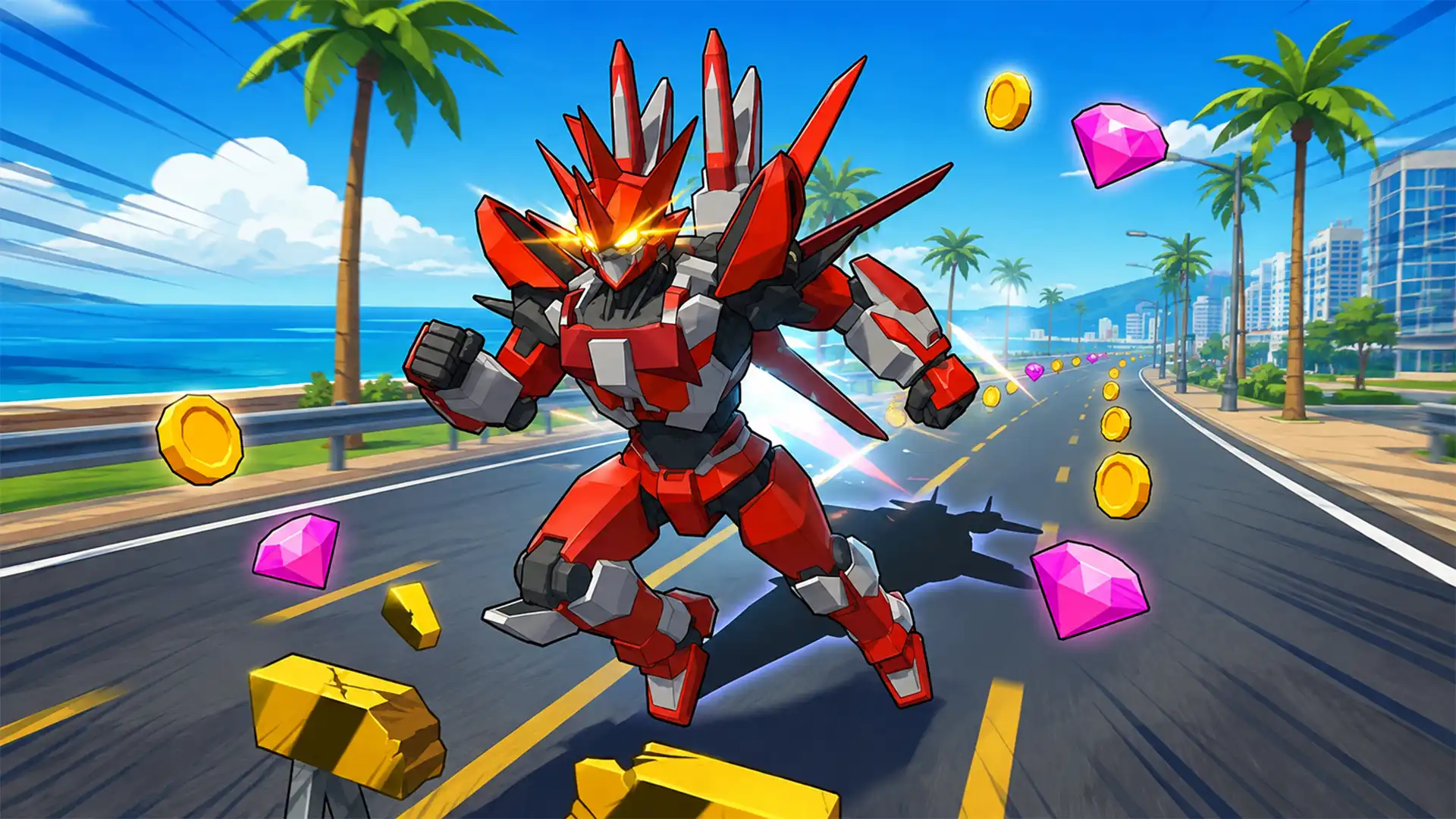 بازی اندروید Mecha Run Car Dash